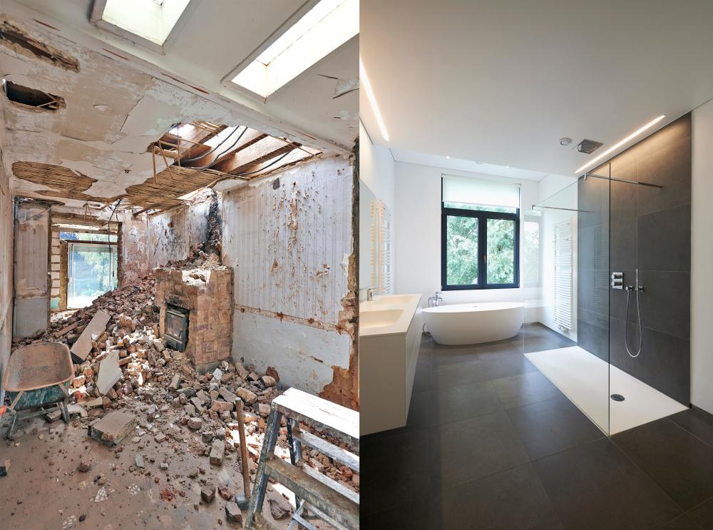 salle de bain avant & après